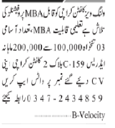 MBA career opportunities at Velving Waves Clifton office 2025